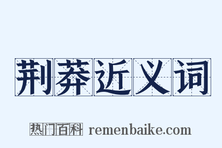 荆莽近义词是什么意思的图片